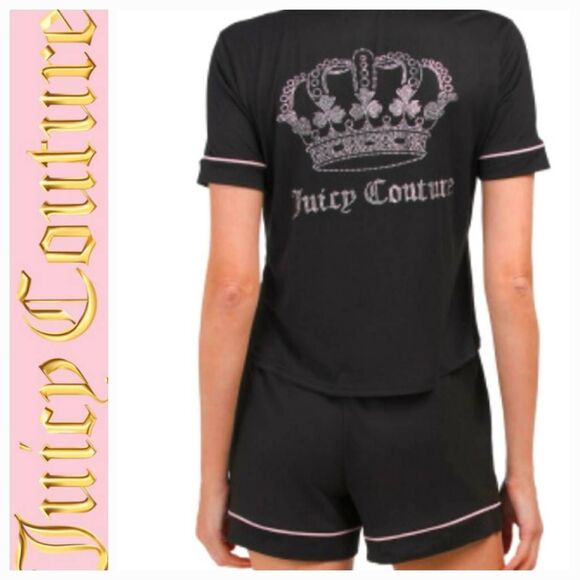 Juicy Couture Other - Juicy Couture S/S Notch Collar Short PJ Set